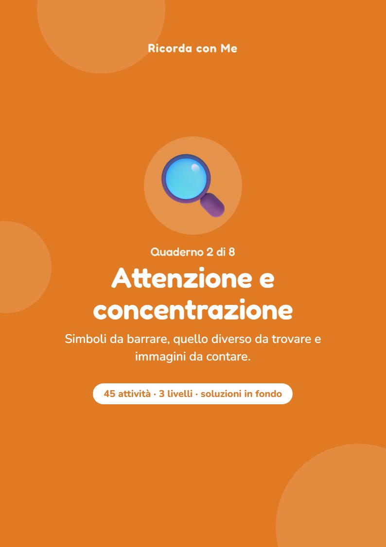 Quaderno Attenzione e concentrazione