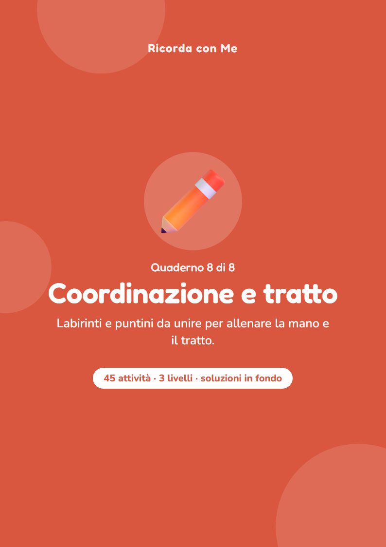 Quaderno Coordinazione e tratto