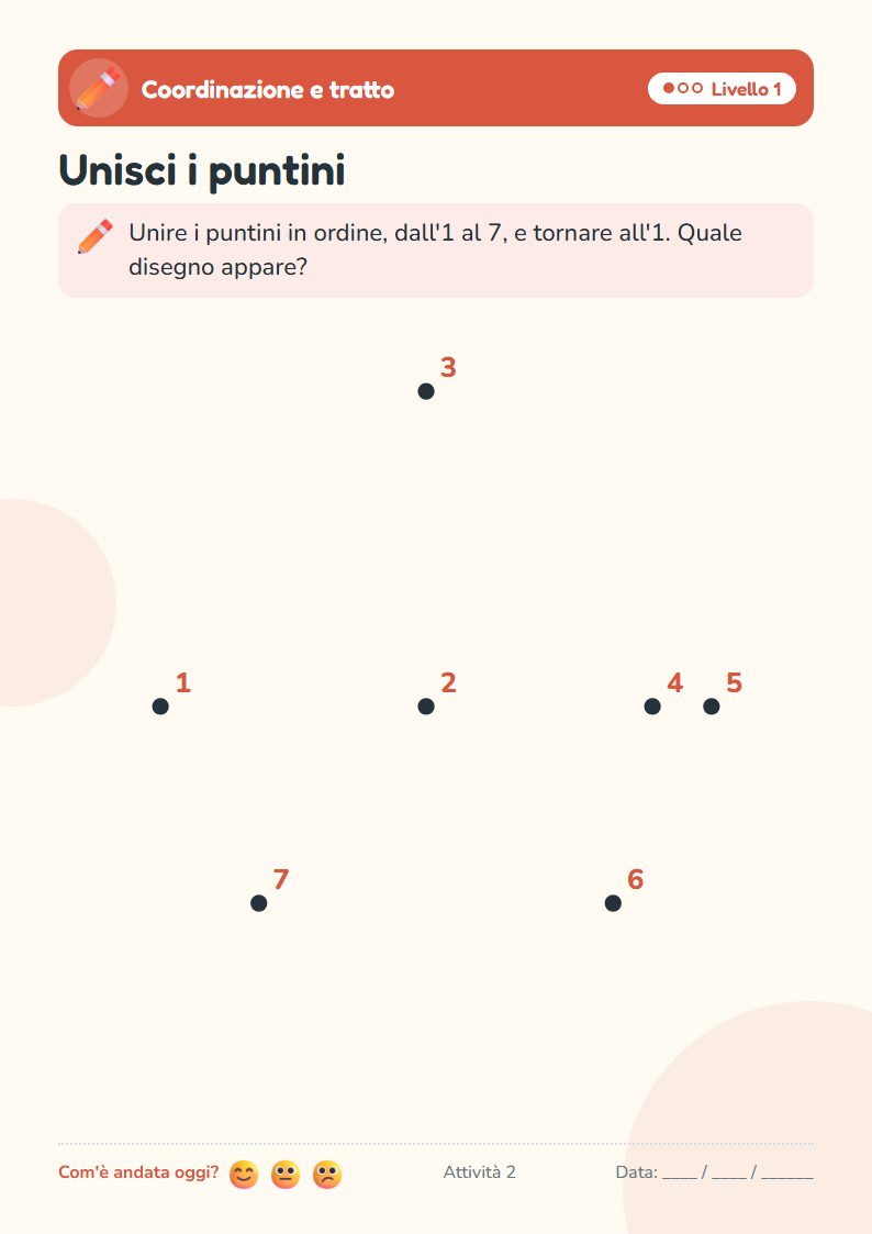 Esempio di attività: Unisci i puntini